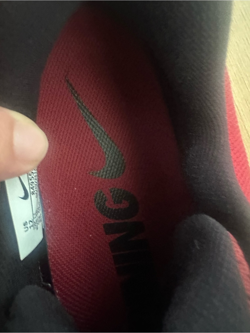 Nike Men’s Red and Black Air Max 2017 Sneaker - Picture 7 of 10